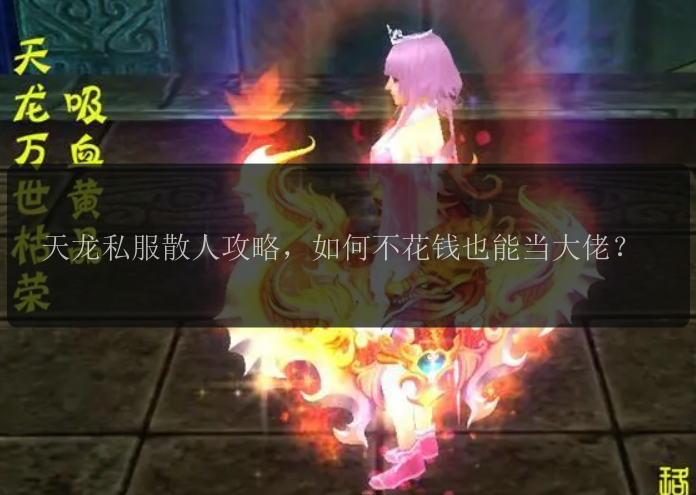天龙私服散人攻略,如何不花钱也能当大佬?