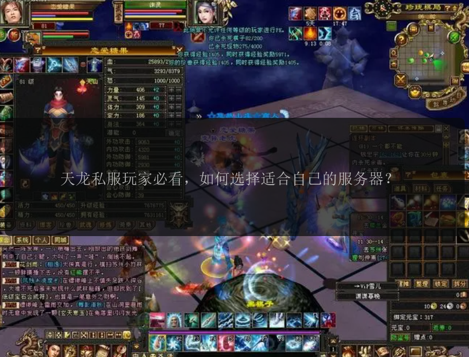 天龙私服玩家必看,如何选择适合自己的服务器?